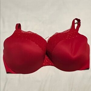 Victoria's Secret Lines Demi Bold Red Lace Bra